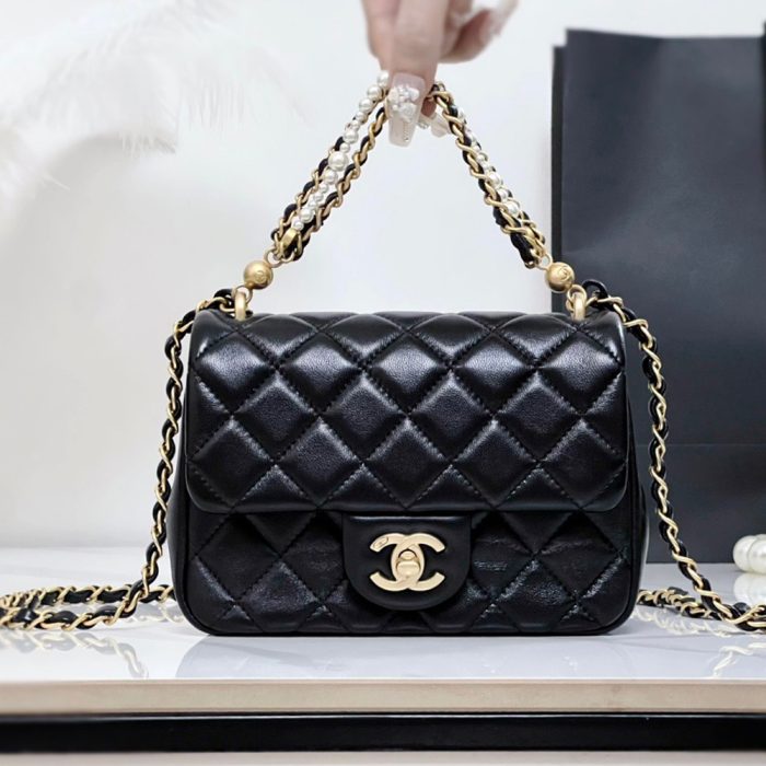 Chanel 24P Mini Square Black (Replica) - Image 3