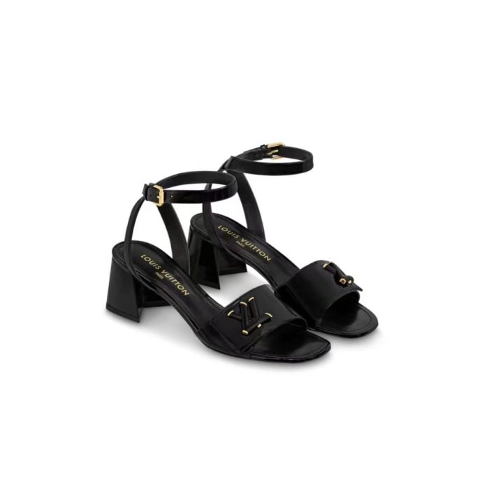 Louis Vuitton LV Patent Leather Thick And Cool Slide Sandal (Perfect Replica) - Image 2