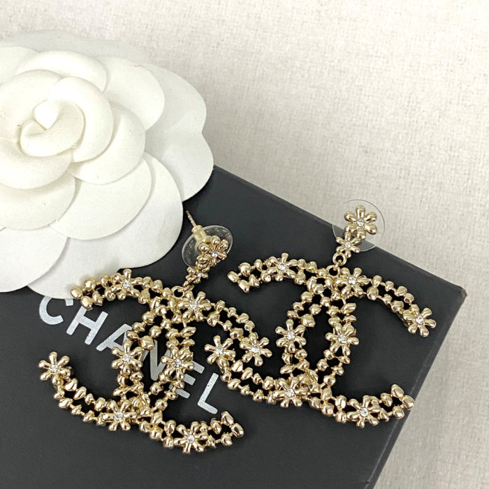 Chanel Hollow Double C Earrings