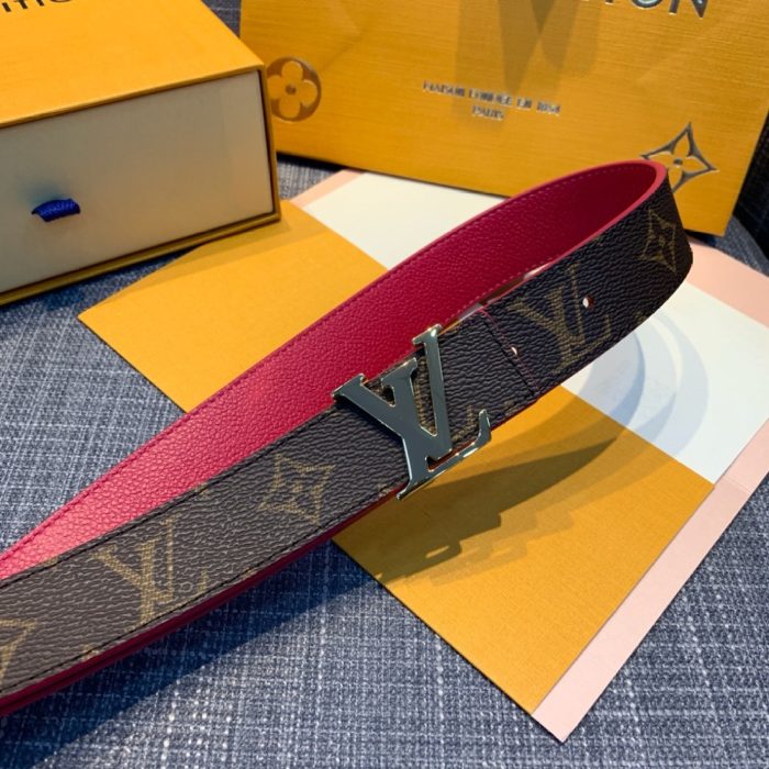 Lv Litchi Pattern Women's Belt 30MM - Image 3