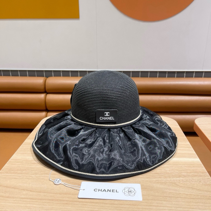 Chanel Bow With Large Brim And Small Face Visor Sunhat (Perfect Replica) - Image 2