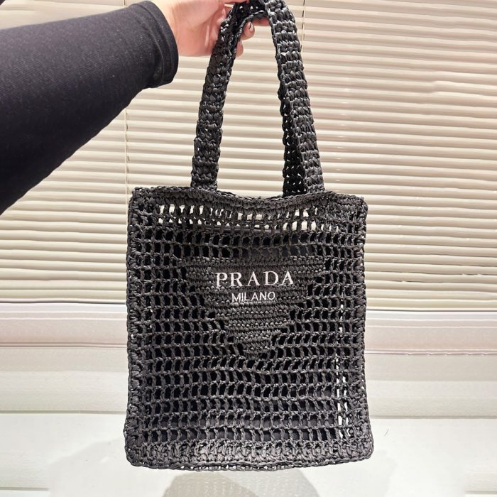 Prada Grass Woven Shoulder Bag Handbag(Perfect Replica) - Image 10