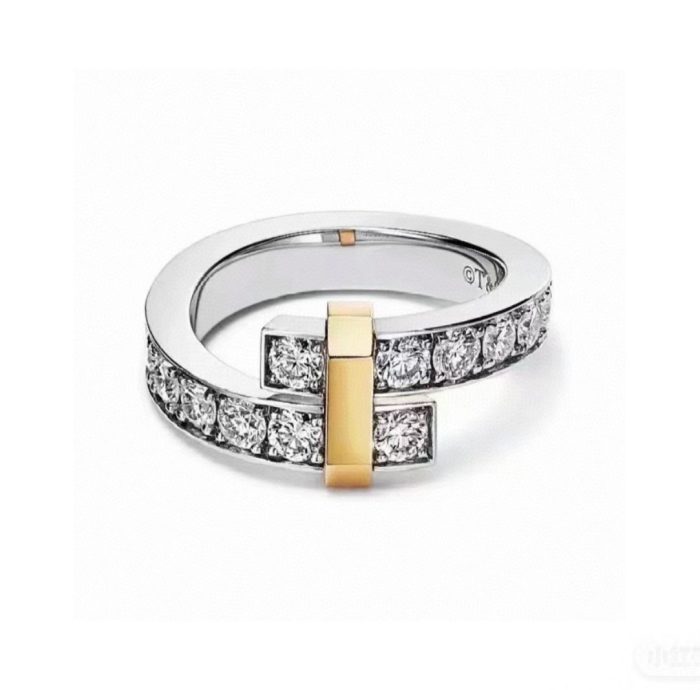 Tiffany rings crossover bicolor 6/7/8/9(Perfect Replica)