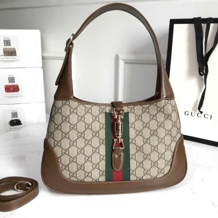 Gucci Jackie 1961 Canvas&Leather Shoulder Bags(Perfect Replica) - Image 6