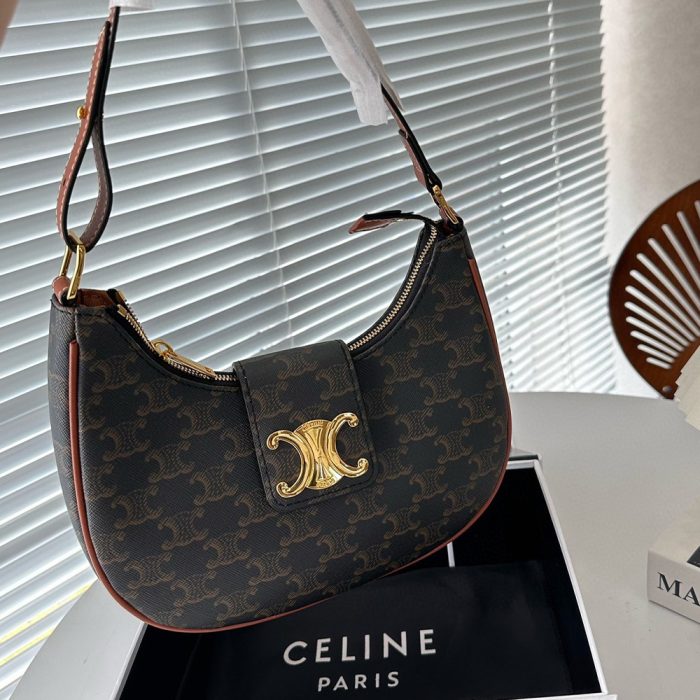 Celine Triomphe Canvas&Leather hand shoulder bag (Perfect Replica)