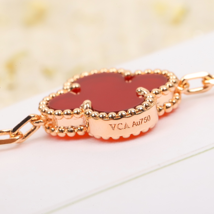 Van Cleef&Arpels VCA alhambra Bracelet Carnelian - Image 4