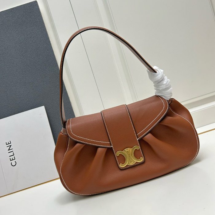 Celine Pebbled Leather Shoulder Bag (Perfect Replica) - Image 5