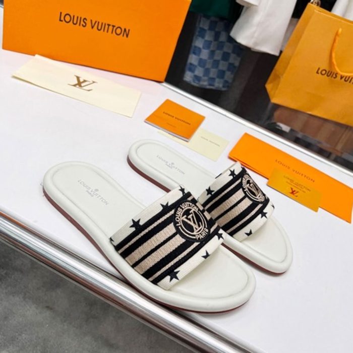 Louis Vuitton LV Magnetic Canvas Dashion Flip-flops Slide Sandal (Perfect Replica) - Image 4