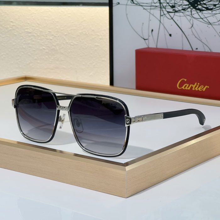 Cartier Metal Side Color Matching Aviator Sunglasses Top quality (Perfect Replica) - Image 3