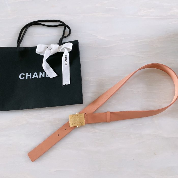 Chanel Belt With Ribbon Buckle Dust Pink Women Belt 30MM