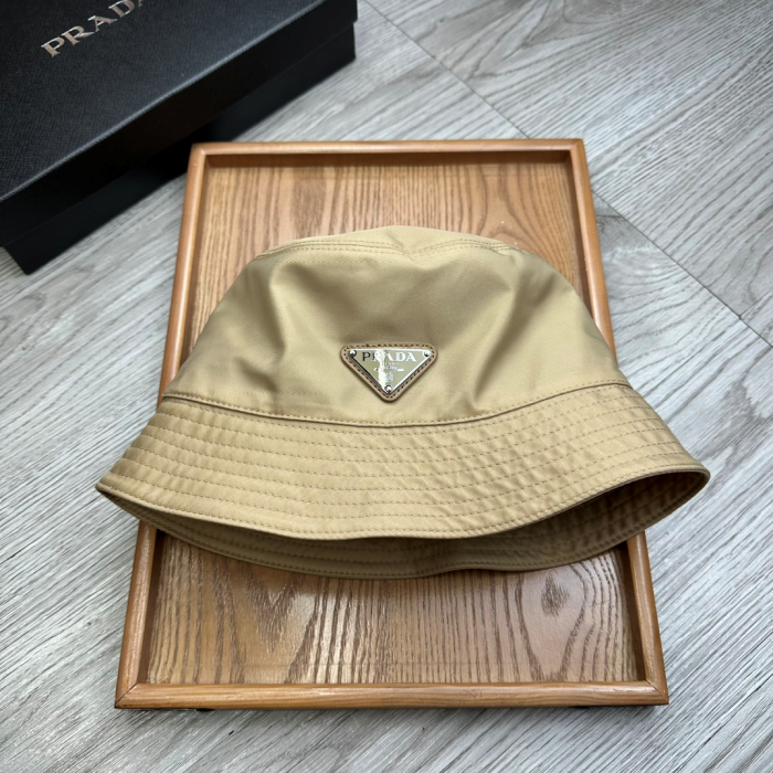 Prada Flat Top Classic Triangle Labeled Iron Fisherman's Hat Sunhat (Perfect Replica) - Image 8