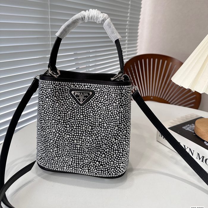 Prada Panier Crystal Tote Shoulder Messenger Bag (Perfect Replica)