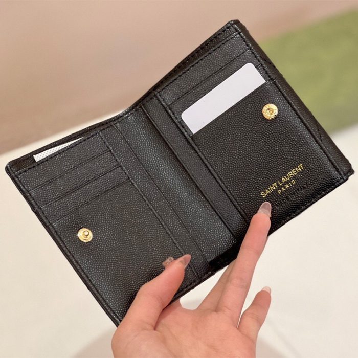 Saint Laurent YSL Classic Button Card Holder & Coin Wallet (Perfect Replica) - Image 4