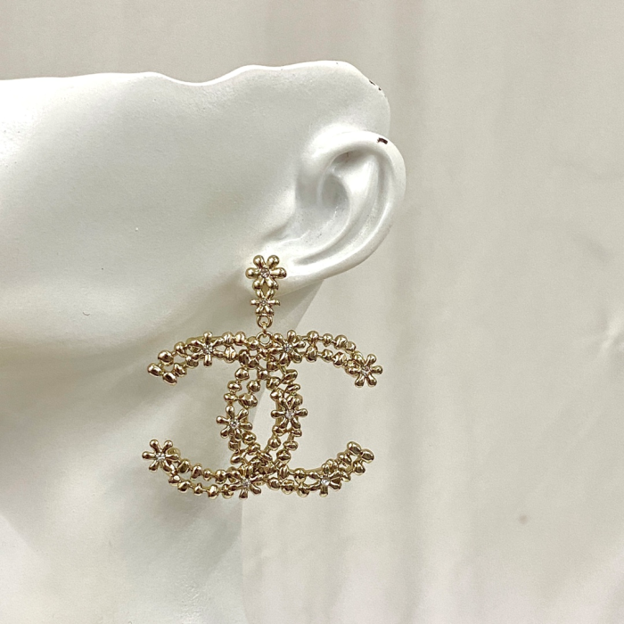 Chanel Hollow Double C Earrings - Image 2