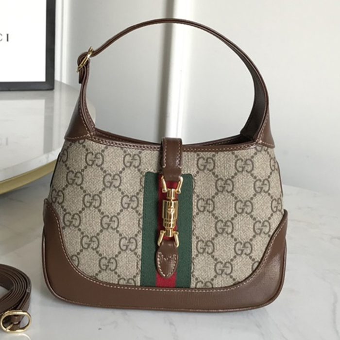 Gucci Jackie 1961 Canvas&Leather Shoulder Bags(Perfect Replica) - Image 5