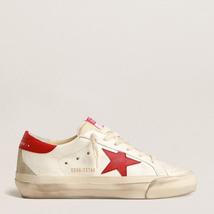 Gloden Goose Super-Star LTD in nappa leather with red star and heel tab (Perfect Replica) - Image 5