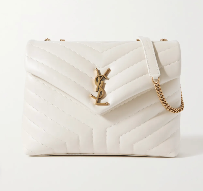 SAINT LAURENT YSL Loulou medium quilted leather shoulder bag white(Perfect Replica)