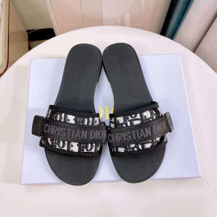 Dior DWAY Slide Slipper Sandals With Adjustable Type Slide Sandal (Perfect Replica)