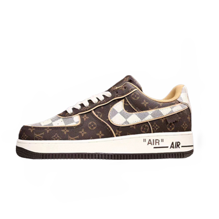 Nike Air Force 1 Low Louis Vuitton Monogram Brown Damier Azur(Perfect Replica)