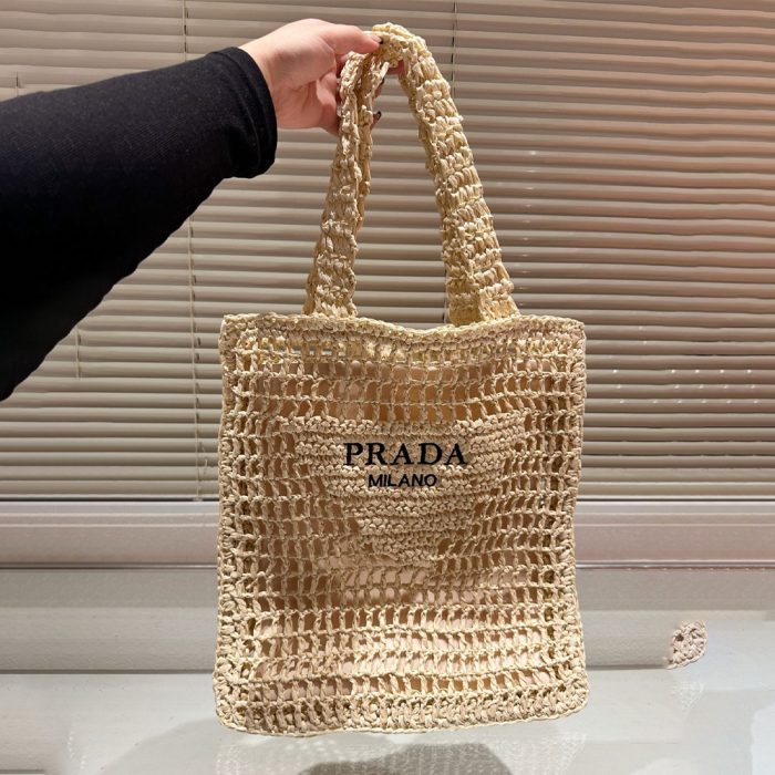 Prada Grass Woven Shoulder Bag Handbag(Perfect Replica)