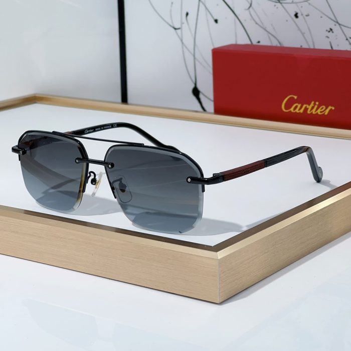 Cartier Metal Color Matching Mirror Legs Sunglasses Top quality (Perfect Replica) - Image 3