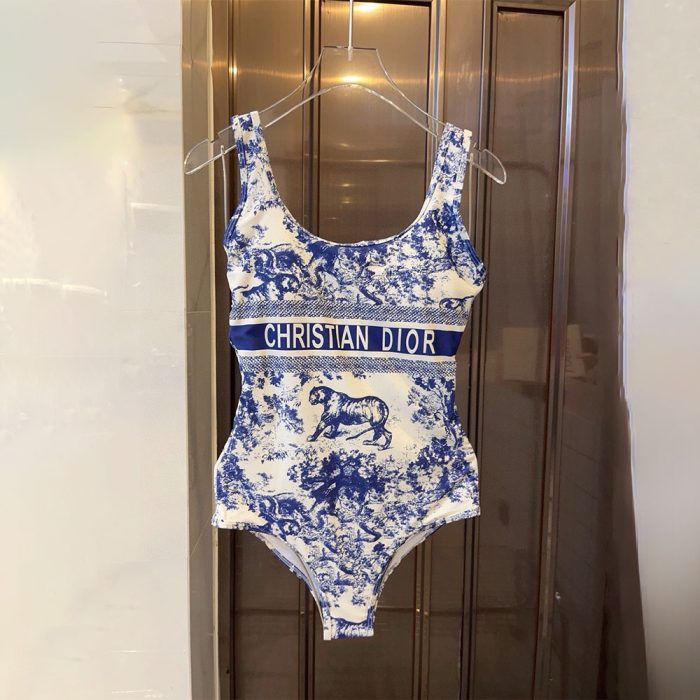 Dior Animal Print One-piece Swimsuit Swimwear(Perfect Replica) - Image 4