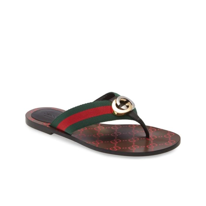 Gucci GG THONG WEB SANDAL Flip Flop Slide 612138 (Perfect Replica) - Image 2