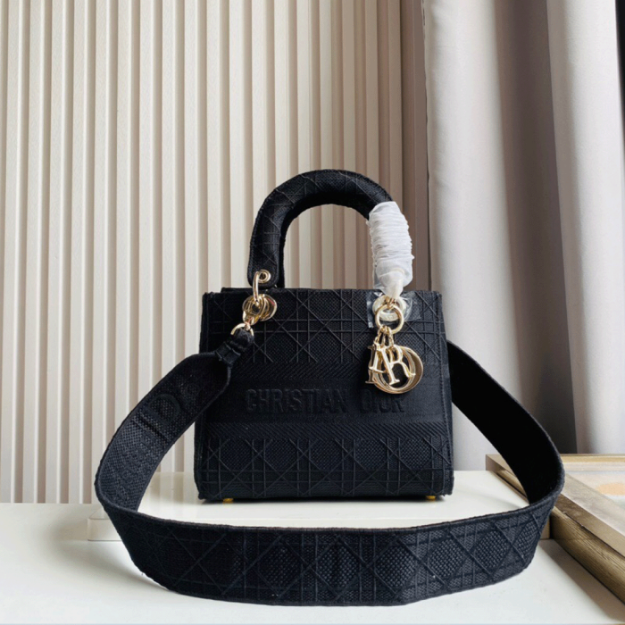 Dior Medium LADY Bag Cannage Embroidery(Perfect Replica) - Image 3