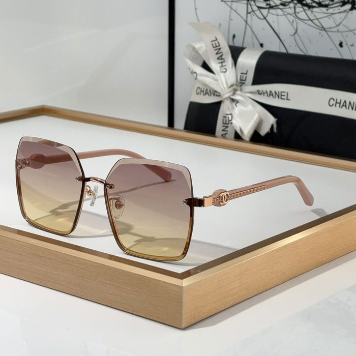 Chanel Fashion half Frame Sunglasses Top quality (Perfect Replica)