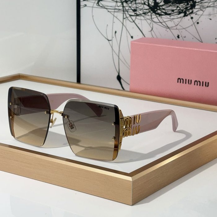 MIU MIU Mirror leg Logo Decoration Sunglasses Top quality (Perfect Replica) - Image 4