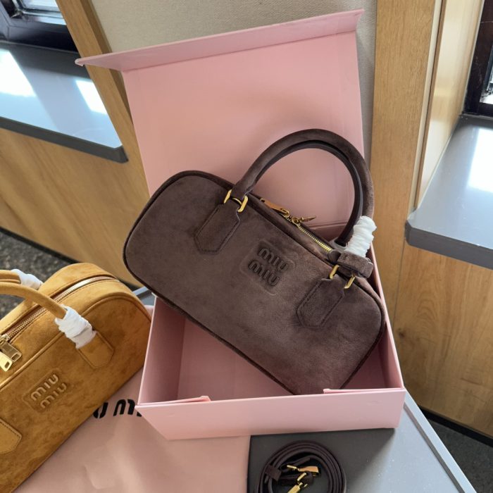 Miumiu Arcadie Padded Suede Tote Bag (Replica)