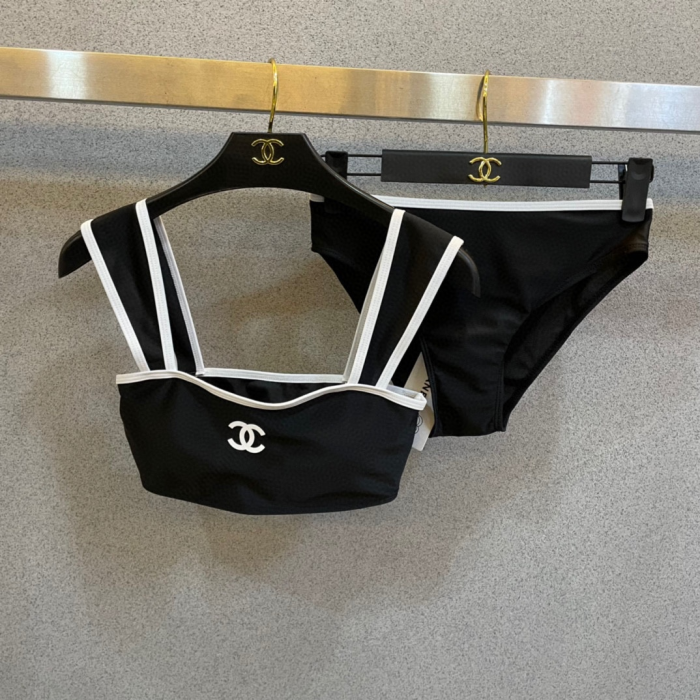 Chanel One-piece Swimsuit With Logo Swimwear(Perfect Replica)