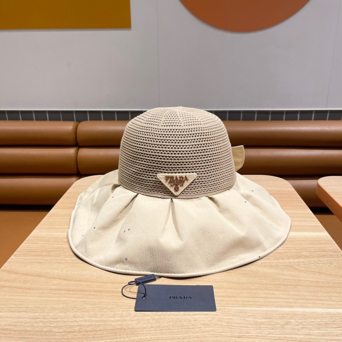 Prada Fisherman's Hat With Mesh Bow Sunhat (Perfect Replica) - Image 3