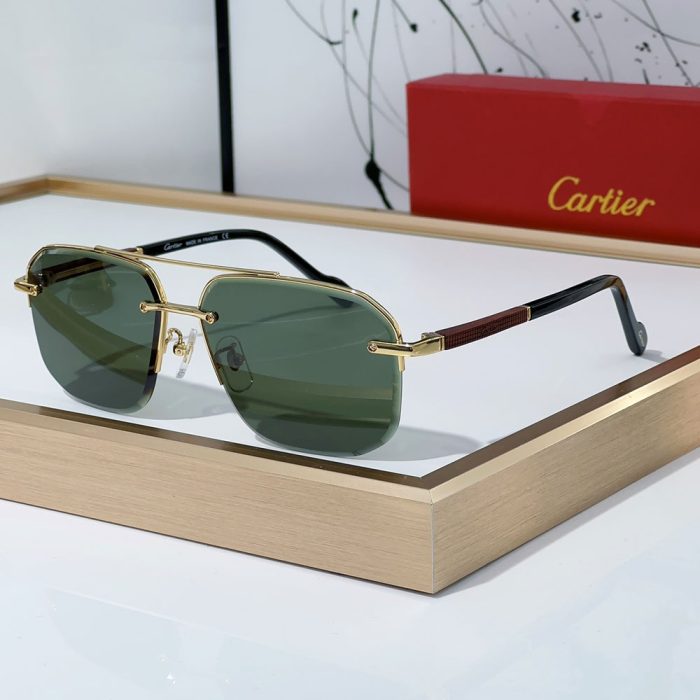 Cartier Metal Color Matching Mirror Legs Sunglasses Top quality (Perfect Replica) - Image 2