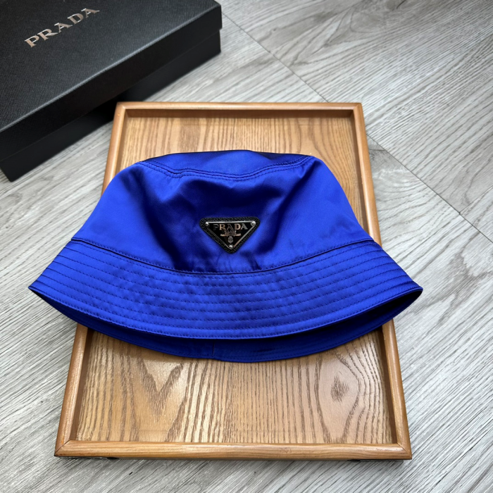 Prada Flat Top Classic Triangle Labeled Iron Fisherman's Hat Sunhat (Perfect Replica) - Image 5