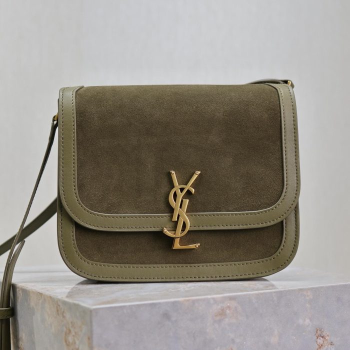 Saint Laurent YSL Brown Solferino Medium Suede Shoulder Bag (Replica) - Image 3