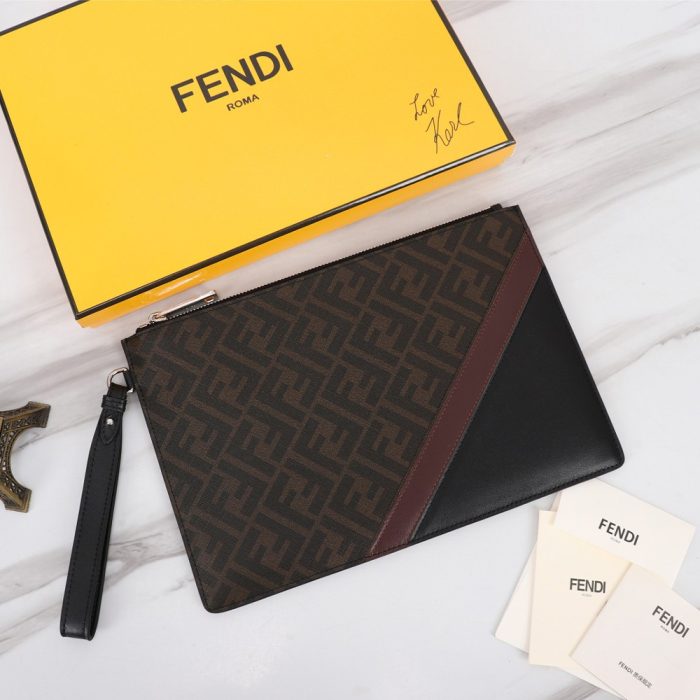 FENDI Printed Canvas Clutch (Perfect Replica)