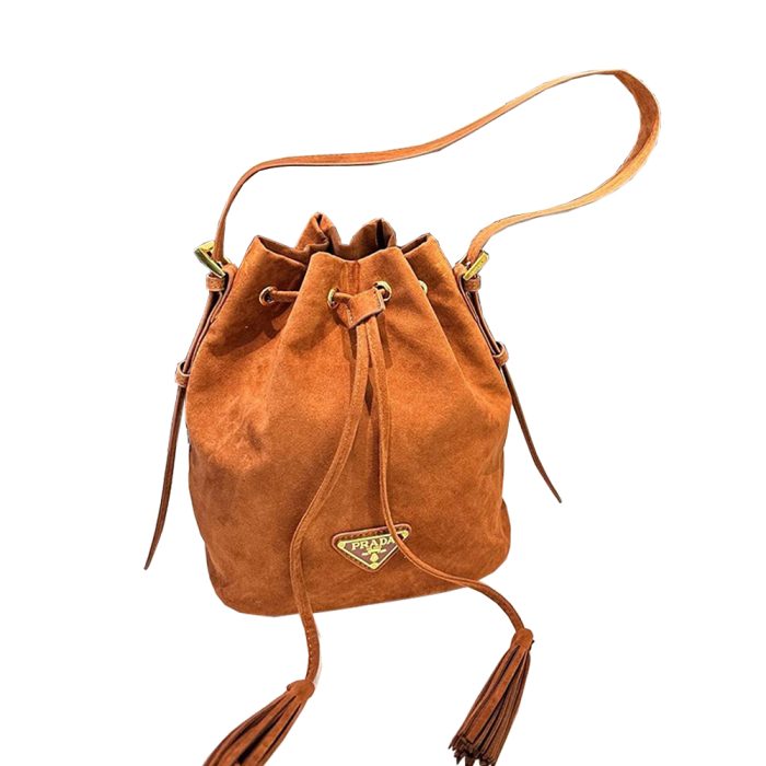 Prada Suede Bucket Bag (Replica) - Image 2