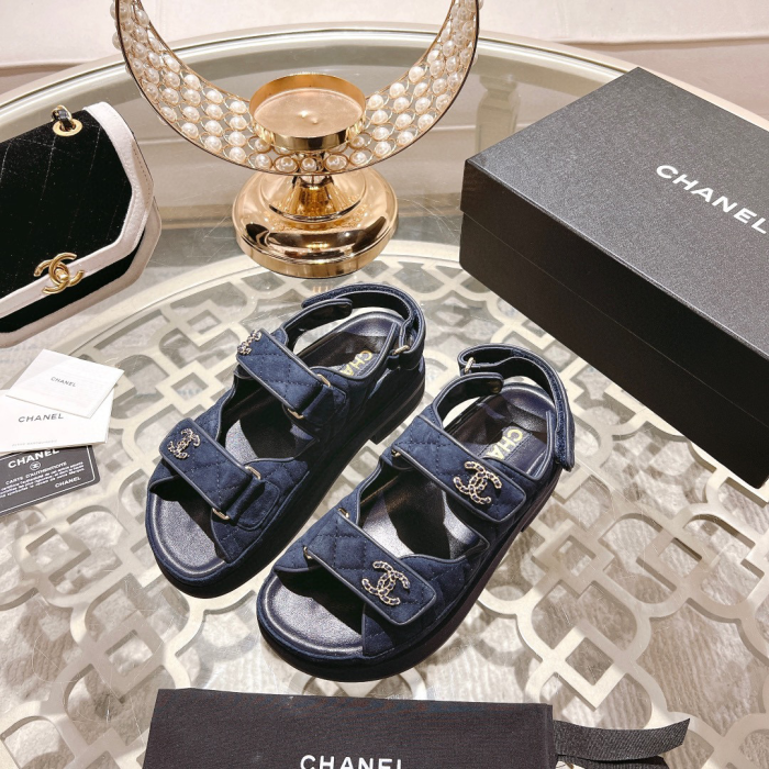 Chanel Everything Fits Comfortably Hook And Loop Fasteners Sandals Slide£¨Perfect Replica£© - Image 2