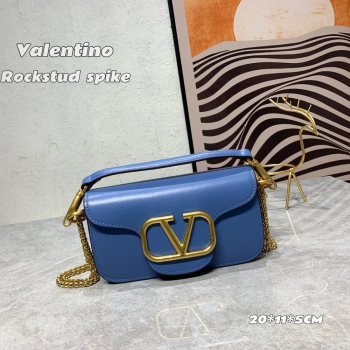 VALENTINO GARAVANI V Logo Baguette Shoulder Bag Ladies MINILOCO Calfskin Bag (Perfect Replica) - Image 4