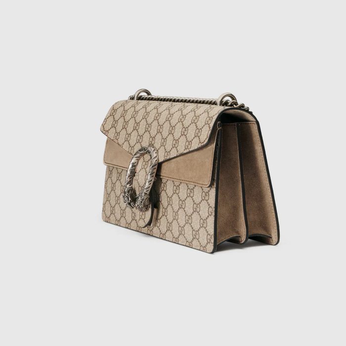 Gucci DIONYSUS GG Supreme Small Shoulder Bag With Beige - Image 2