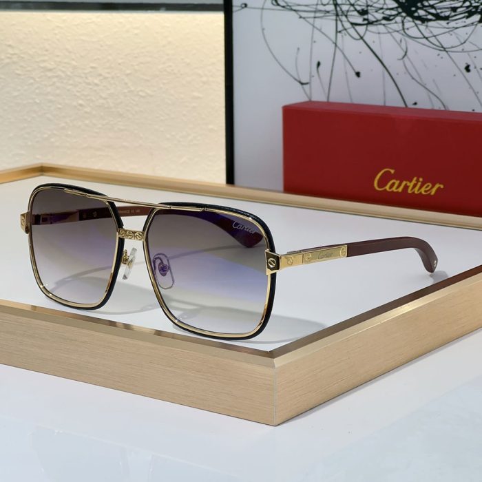 Cartier Metal Side Color Matching Aviator Sunglasses Top quality (Perfect Replica) - Image 2