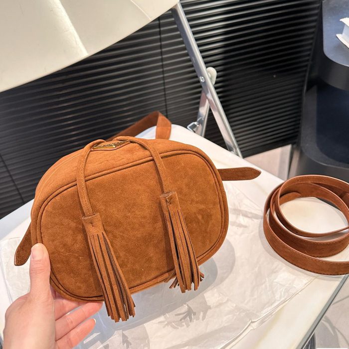 Prada Suede Bucket Bag (Replica) - Image 8