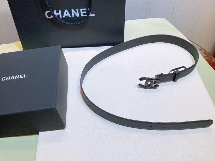 Chanel Belt With Double C Buckle Black Black-Toned Metal Women Belt 30MM - Image 5