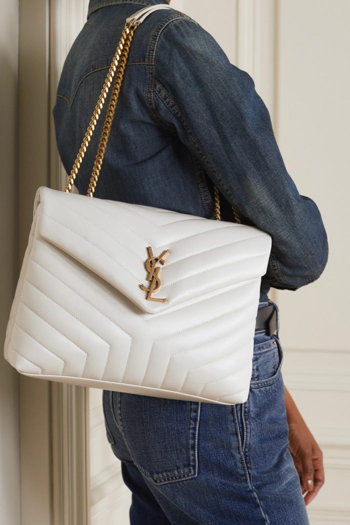 SAINT LAURENT YSL Loulou medium quilted leather shoulder bag white(Perfect Replica) - Image 2