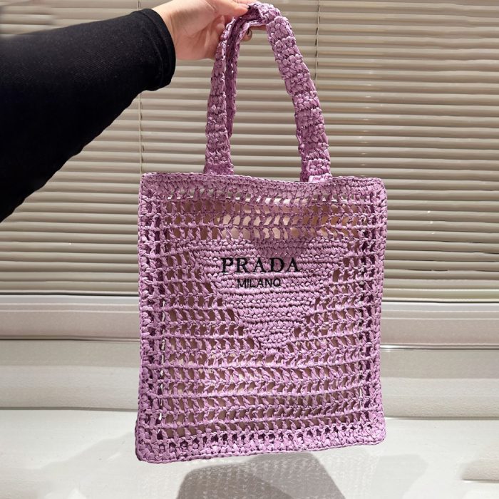 Prada Grass Woven Shoulder Bag Handbag(Perfect Replica) - Image 6