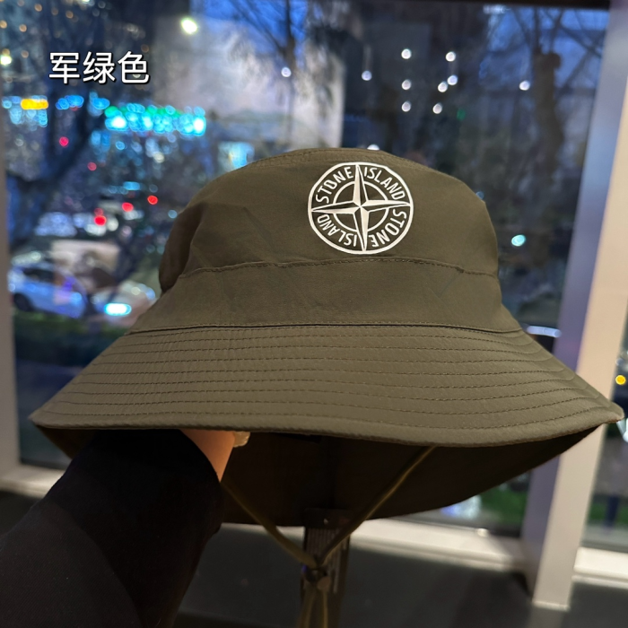 Stone Island Quick-drying Fabric Drawstring Basin Hat Sunhat (Perfect Replica) - Image 3