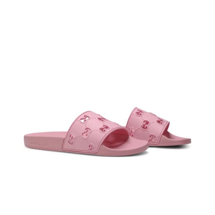 Gucci Womns GG Slide Rubber Sandals 573922 (Perfect Replica) - Image 2