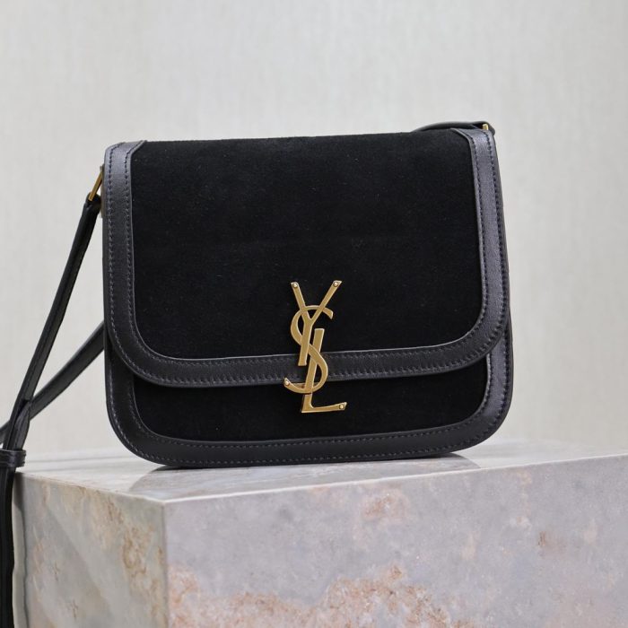 Saint Laurent YSL Brown Solferino Medium Suede Shoulder Bag (Replica) - Image 4