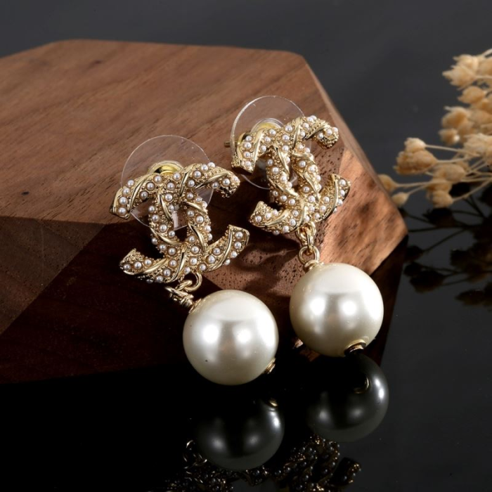 Chanel Pearl Double C Earrings